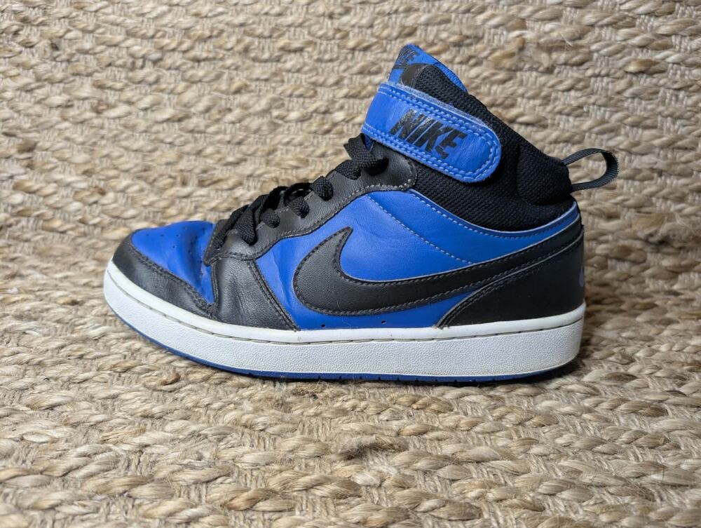 Nike Boys Court Borough Mid CD7782-404 Blue Basketball Shoes Sneakers Size 7Y